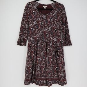 Garnet Hill Women's Floral Paisley Pocket Boho Dress‎ Woman Plus Size 6 Western